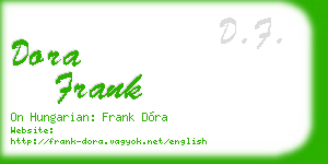 dora frank business card